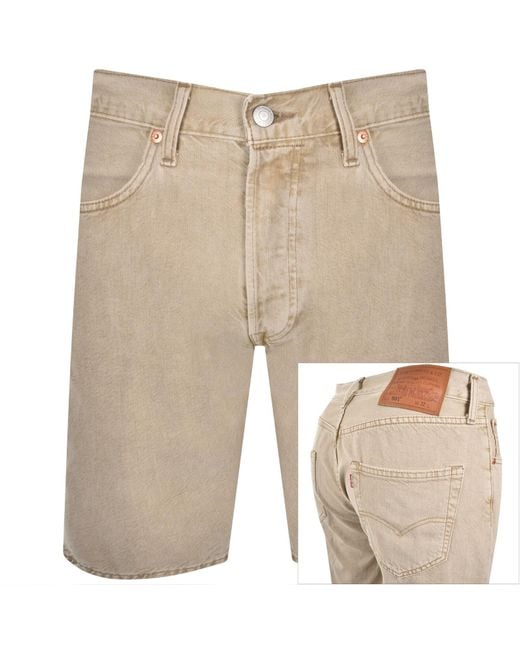 Levi's Natural Original Fit 501 Denim Shorts for men