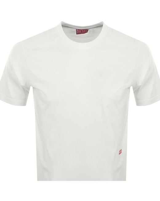 DIESEL White T Adjust Slits T Shirt Off for men