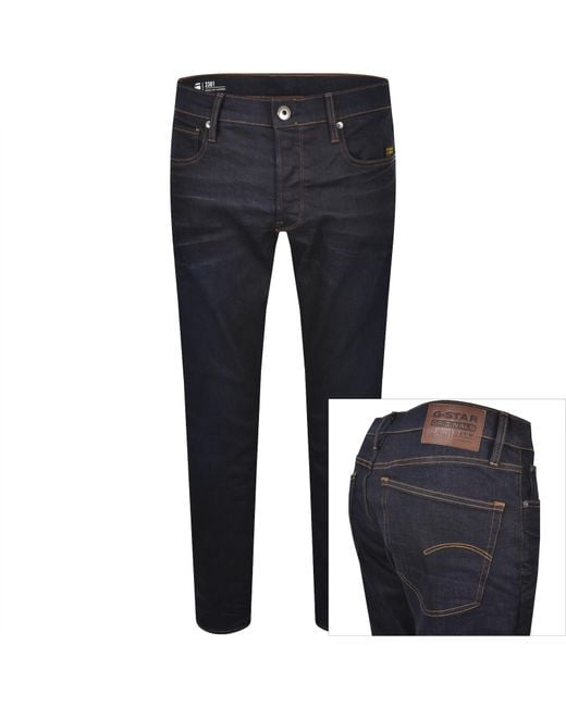 G-Star Blue G-Star 3301 Tapered Jeans Dark Wash for men