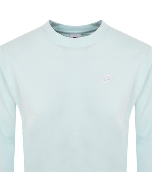 Nike Blue Crew Neck Club Sweatshirt for men