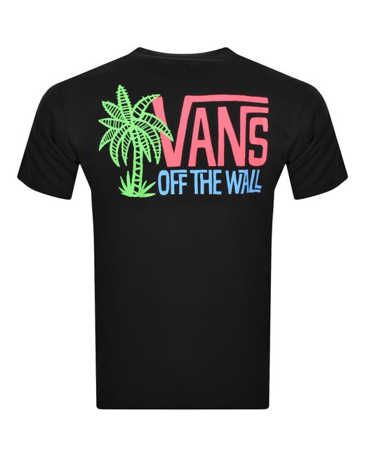 Vans Black Classic Palm Logo T Shirt for men