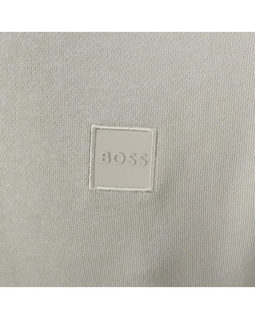 Boss Gray Boss Wetalk Pullover Hoodie for men
