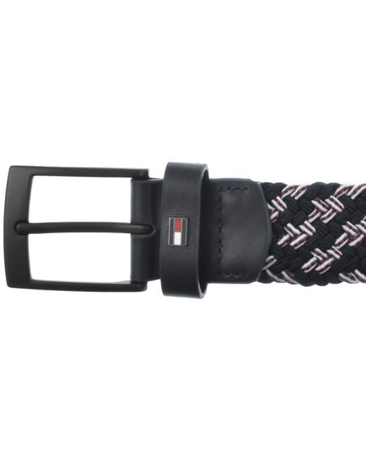 Tommy Hilfiger Black Adan 3.5 Elastic Belt for men