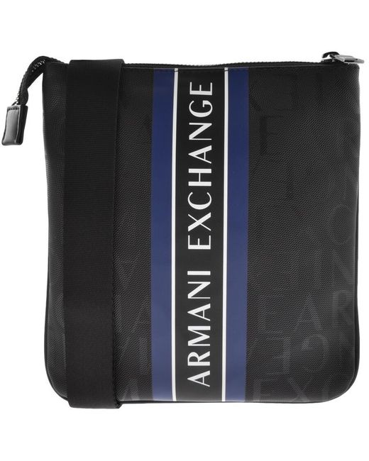 Armani Exchange Logo Messenger Bag in Black for Men Lyst