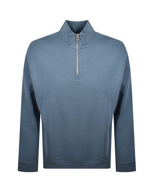 HUGO Blue Durty244 Sweatshirt Open for men