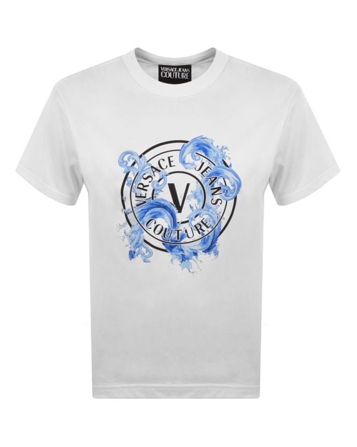 Versace Jeans Blue Couture V Emblem T Shirt for men