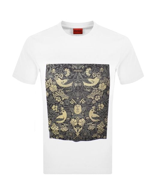 HUGO Gray Dipasly Crew Neck T Shirt for men