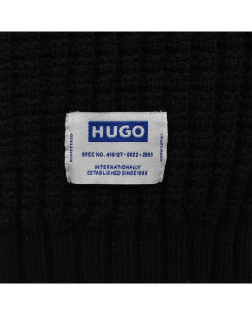 HUGO Black Spero Knit Polo for men