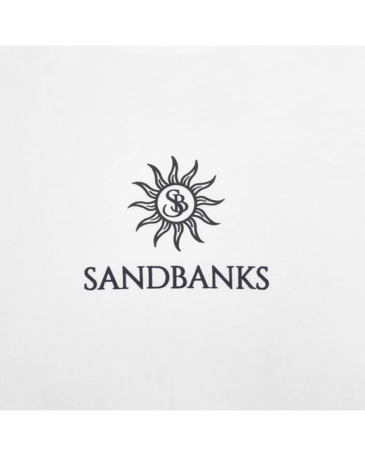 Sandbanks White Tipped Logo T Shirt for men