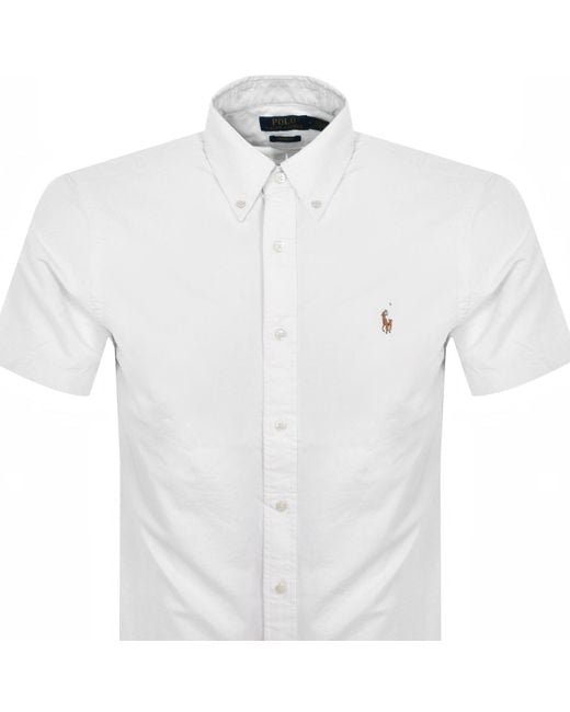 Ralph Lauren White Short Sleeve Shirt for men