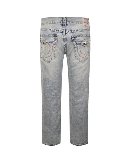 True Religion Gray Ricky Big T Flap Jeans Light for men