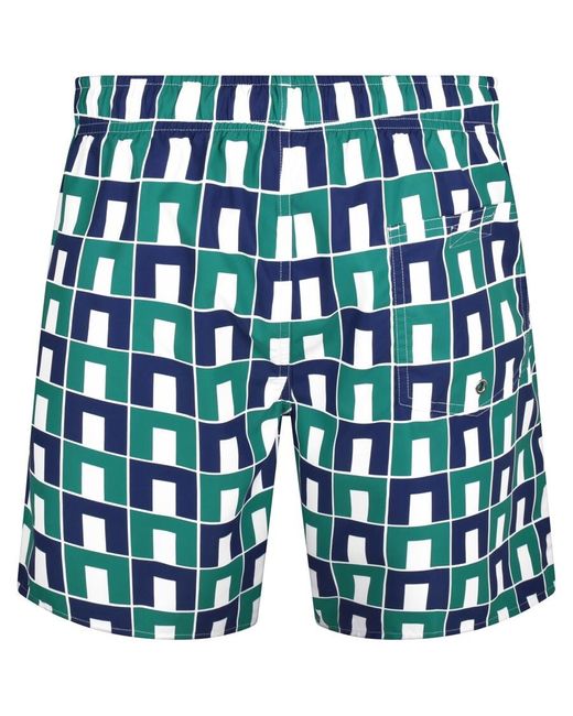 Lacoste Green Patterned Swim Shorts for men