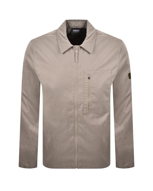 Barbour Gray Coil Overshirt for men