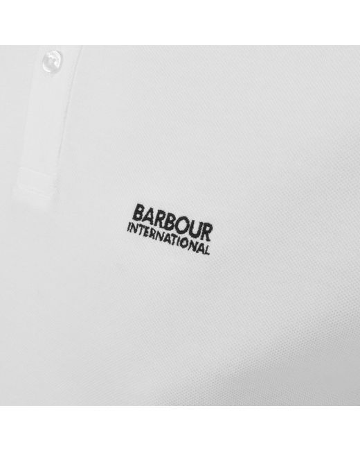 Barbour Gray Tipped Polo T Shirt for men