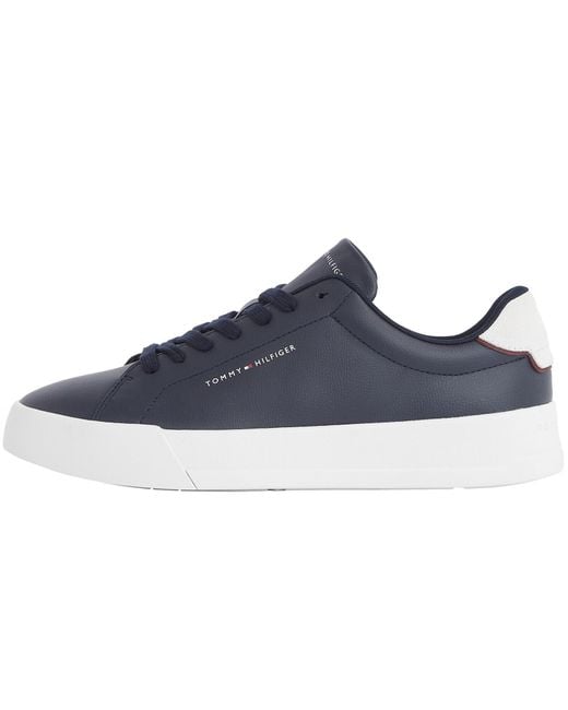 Tommy Hilfiger Blue Logo Court Trainers for men