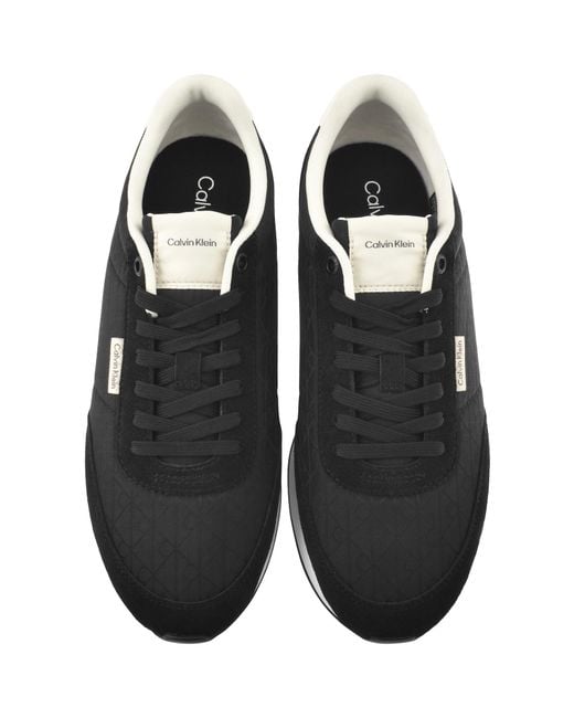 Calvin Klein Black Retro Runner Trainers for men