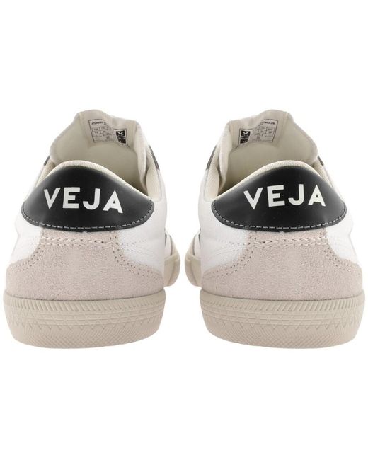 Veja White Volley Canvas Trainers for men