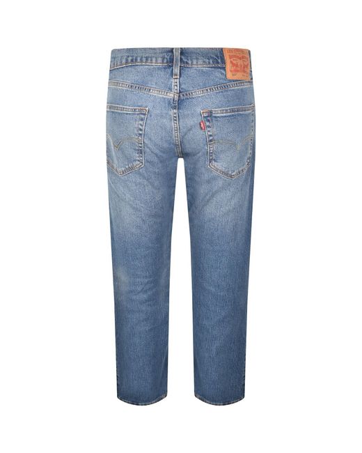 Levi's Blue 502 Tapered Light Wash Jeans for men