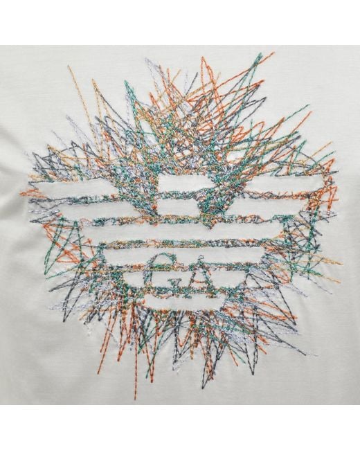 Armani Gray Emporio Logo T Shirt for men