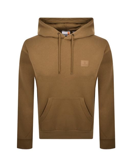Timberland Brown Silicon Badge Hoodie for men