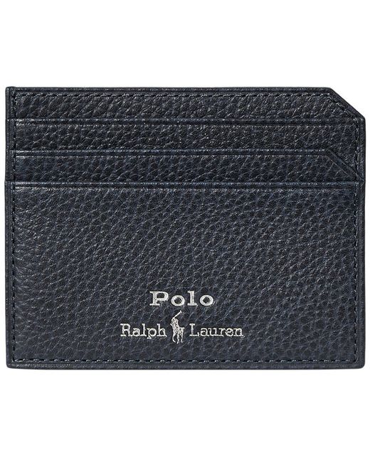 Ralph Lauren Blue Leather Card Holder for men