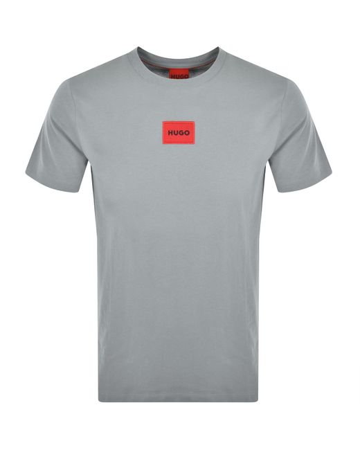 HUGO Gray Diragolino212 T Shirt for men