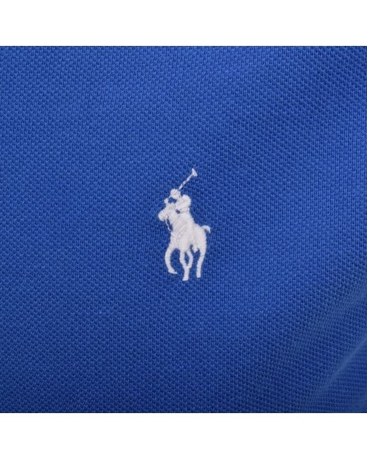 Ralph Lauren Blue Custom Slim Polo T Shirt for men