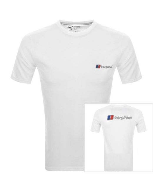 Berghaus Cotton Organic Logo T Shirt in White for Men | Lyst