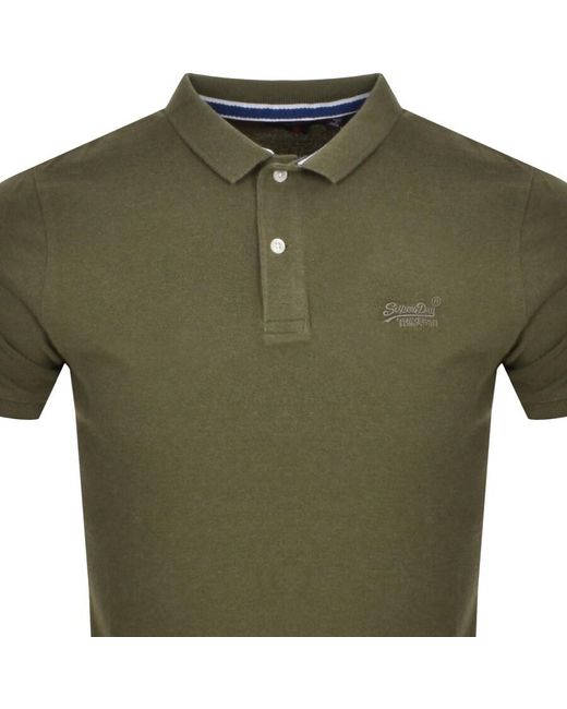 Superdry Classic Pique Polo T Shirt in Green for Men | Lyst