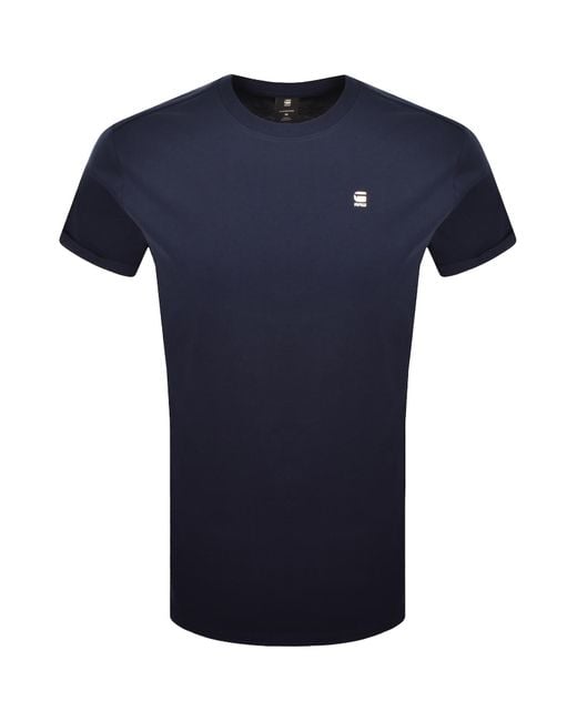 G-Star Blue G-Star Lash Logo T Shirt Sartho for men