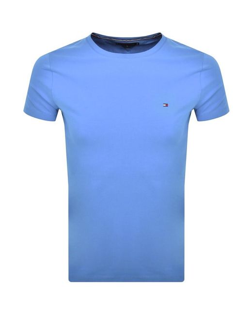 Tommy Hilfiger Blue Stretch Slim Fit T Shirt for men