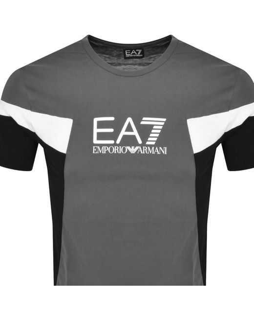 EA7 Gray Emporio Armani Logo T Shirt for men