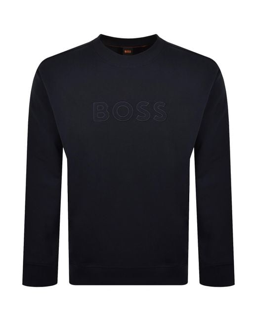 Boss Blue Boss We Logo Sweatshirt for men