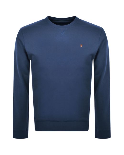 Farah Blue Farah Tim New Crew Sweatshirt for men