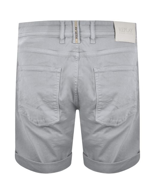 Replay Gray Rbj 981 Shorts Pale for men
