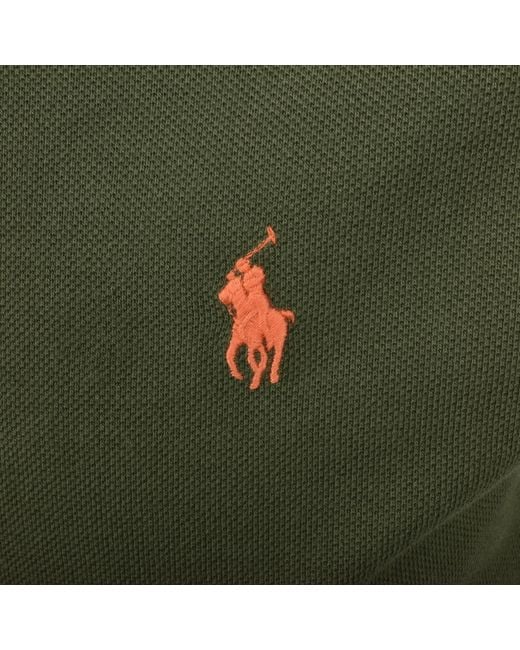Ralph Lauren Green Custom Slim Fit Polo T Shirt for men