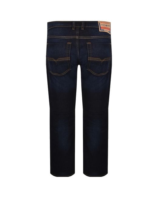 DIESEL Blue Skinny Bootcut 2007 Zatiny Jeans Dark for men