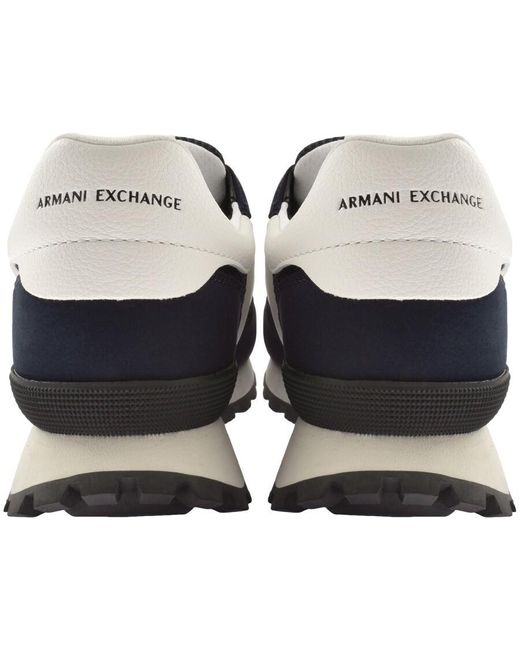 Armani Exchange Blue Logo Trainers for men