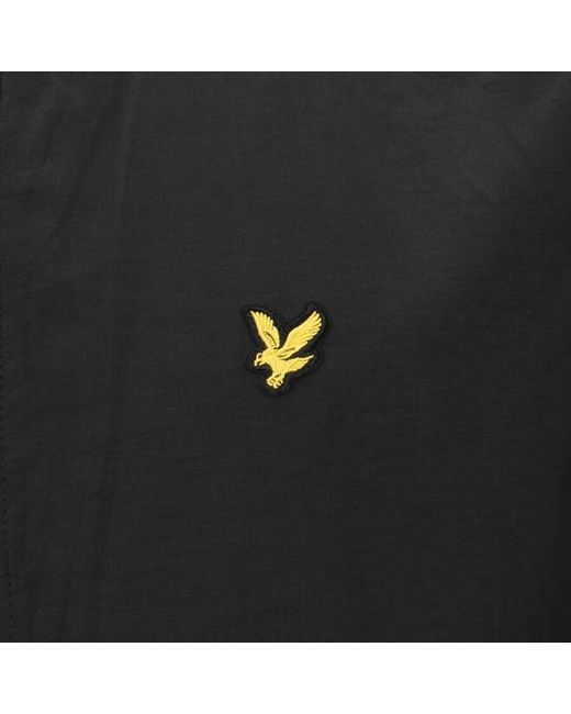 Lyle & Scott Black Hooded Windbreaker Jacket for men