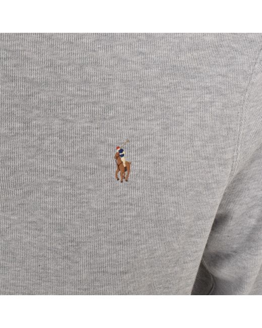 Ralph Lauren Gray Half Zip Sweatshirt for men