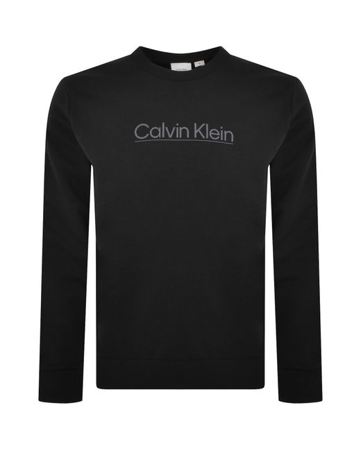 Calvin Klein Raised Line Logo Sweatshirt in Black for Men Lyst UK