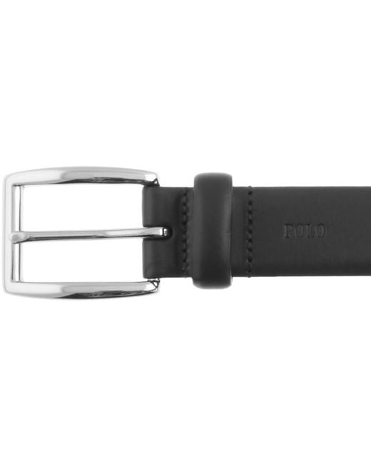 Ralph Lauren Black Harness Leather Belt for men
