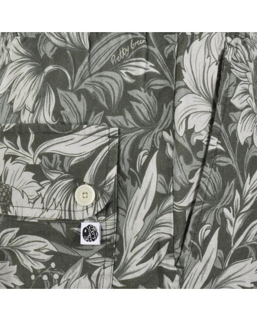 Pretty Green Gray Bostall Printed Shorts for men