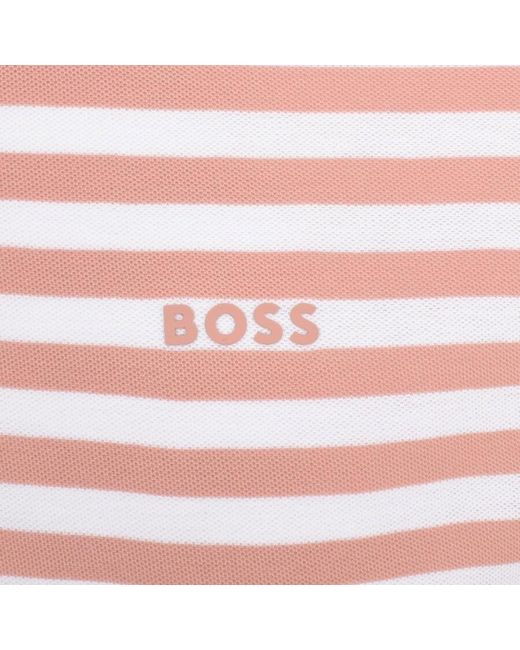 Boss Pink Boss Pale Stripe Polo T Shirt for men