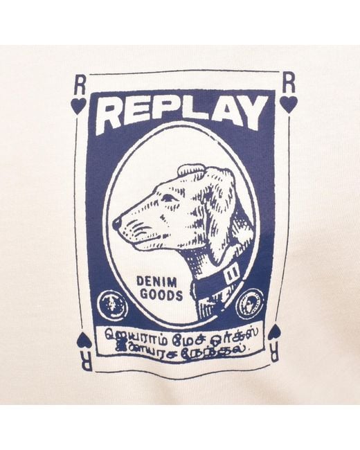Replay Natural Logo T Shirt for men