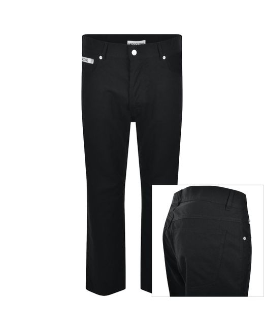 Moschino Black Logo Trousers for men