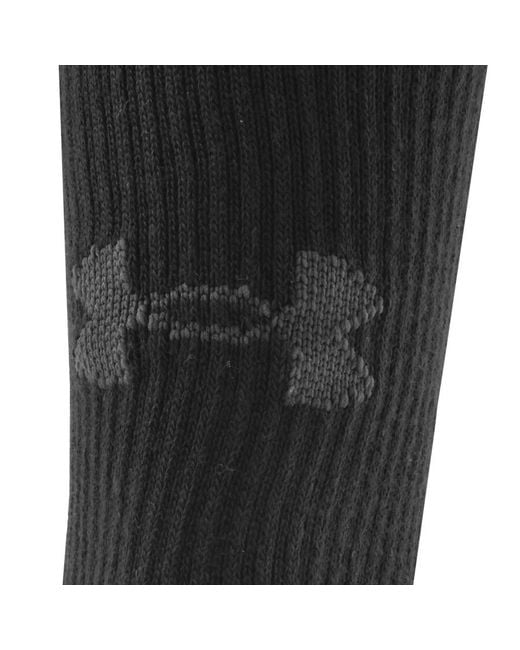 Under Armour Black 3 Pack Tech Crew Socks for men