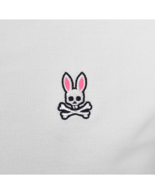 Psycho Bunny White Kingsbury Polo T Shirt for men