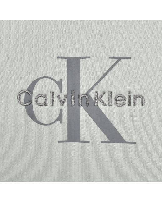 Calvin Klein Gray Jeans Monologo T Shirt for men