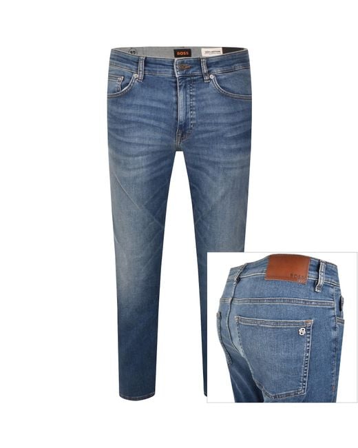 Boss Blue Boss Delaware Slim Fit Jeans Mid Wash for men